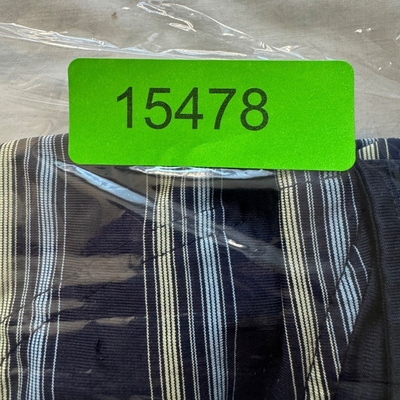 Weir‎ Golf Men's Navy Blue Stripe Short Sleeve Polo Golf Shirt Size Large (44) - Picture 14 of 14